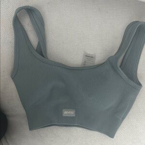 Women's Ribbed Crop Top - Gray